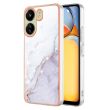 Защитный чехол Deexe Marble Style для Xiaomi Redmi 13C / Poco C65 - White (342560W)