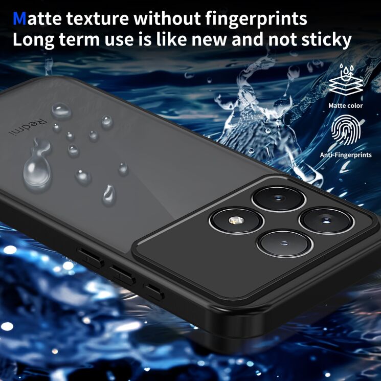 Защитный чехол Deexe Matte Skin для Xiaomi Poco F8 Pro - Transparent Black: фото 8 из 8