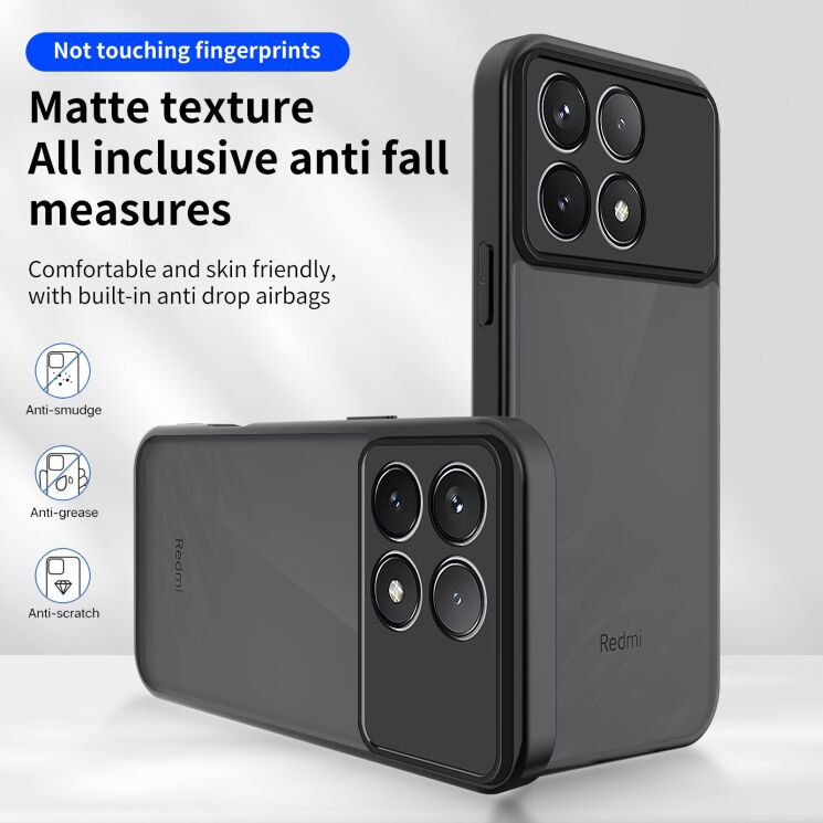 Защитный чехол Deexe Matte Skin для Xiaomi Poco F8 Pro - Transparent Black: фото 6 из 8
