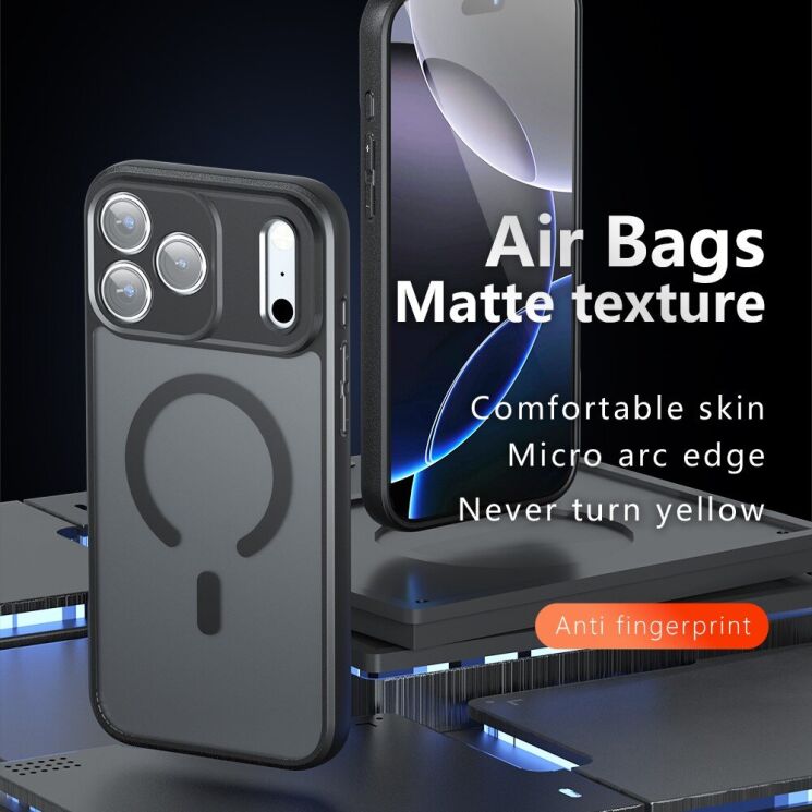 Захисний чохол Deexe Matte Skin with MagSafe для iPhone 18 Pro / 17 Pro - Transparent / Black (423657H) Захисний чохол Deexe Matte Skin with MagSafe для iPhone 18 Pro / 17 Pro - Transparent / Black: фото 3 з 10