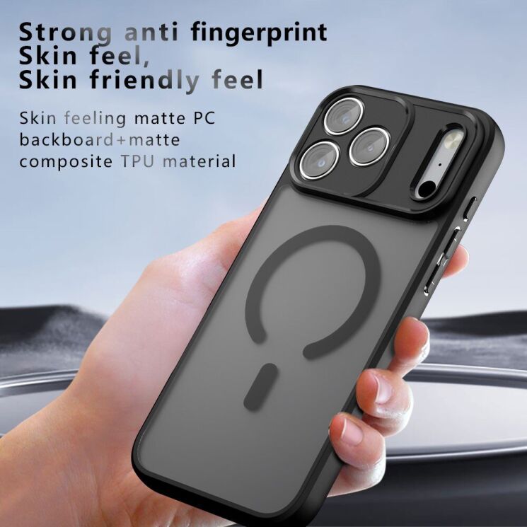 Захисний чохол Deexe Matte Skin with MagSafe для iPhone 18 Pro / 17 Pro - Transparent / Black (423657H) Захисний чохол Deexe Matte Skin with MagSafe для iPhone 18 Pro / 17 Pro - Transparent / Black: фото 8 з 10