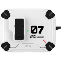Захисний чохол Deexe Number Protect для AirPods 5 / 4 - White / Black: фото 1 з 9