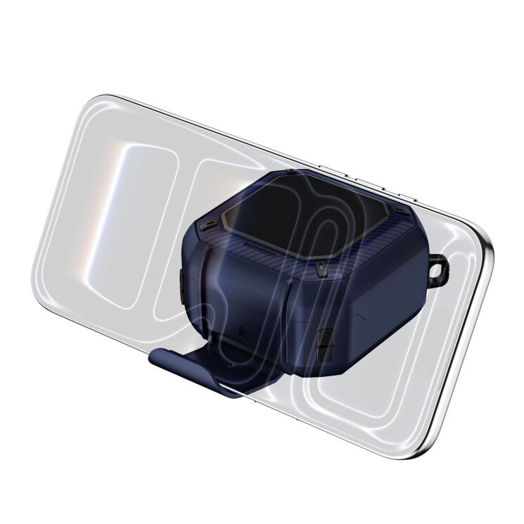 Защитный чехол Deexe Orbit Shield для Samsung Galaxy Buds 4 / Buds 4 Pro - Black / Blue: фото 3 из 8