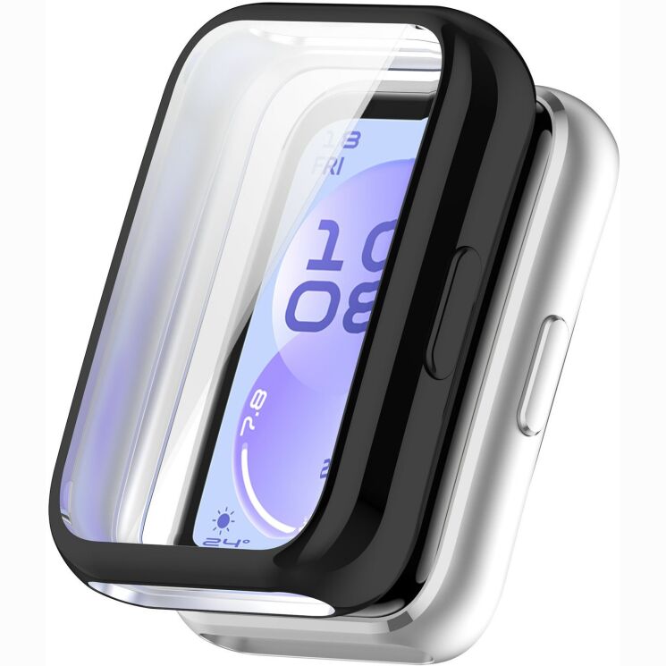 Защитный чехол Deexe Protective Frame для Huawei Band 11 - Electroplated Black (331001B) Защитный чехол Deexe Protective Frame для Huawei Band 11 - Electroplated Black: фото 1 из 7