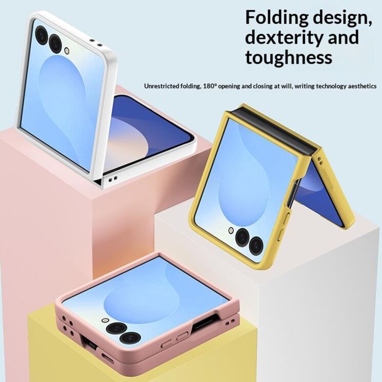 Защитный чехол Deexe Satin Case для Samsung Galaxy Flip 8 - Yellow: фото 2 из 8