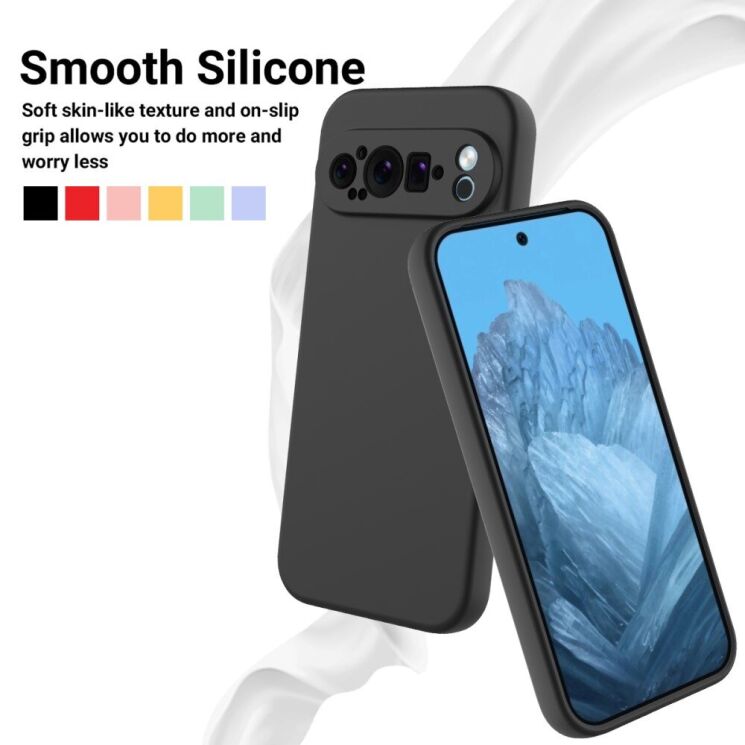 Защитный чехол Deexe Silicone Case для Google Pixel 9 Pro - Black: фото 3 из 8
