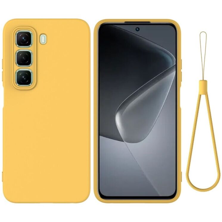 Защитный чехол Deexe Silicone Case для Infinix Hot 50 Pro - Yellow: фото 1 из 8