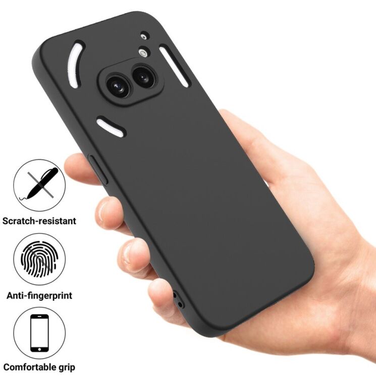Защитный чехол Deexe Silicone Case для Nothing Phone (2a) Plus - Black: фото 2 из 8