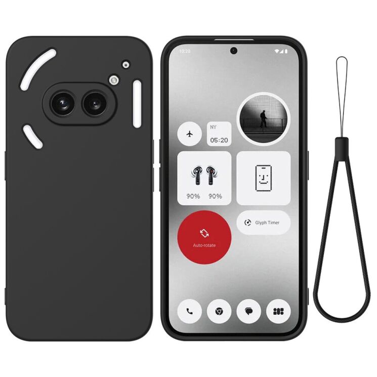 Защитный чехол Deexe Silicone Case для Nothing Phone (2a) Plus - Black: фото 1 из 8