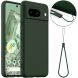 Защитный чехол Deexe Silicone Case with MagSafe для Google Pixel 8A - Dark Green (341068DG). Фото 1 из 9