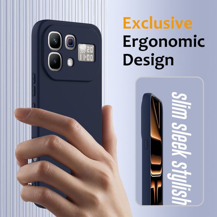 Захисний чохол Deexe Silicone Case with MagSafe для Infinix Note 60 Pro / Note 60 - Black: фото 5 з 9