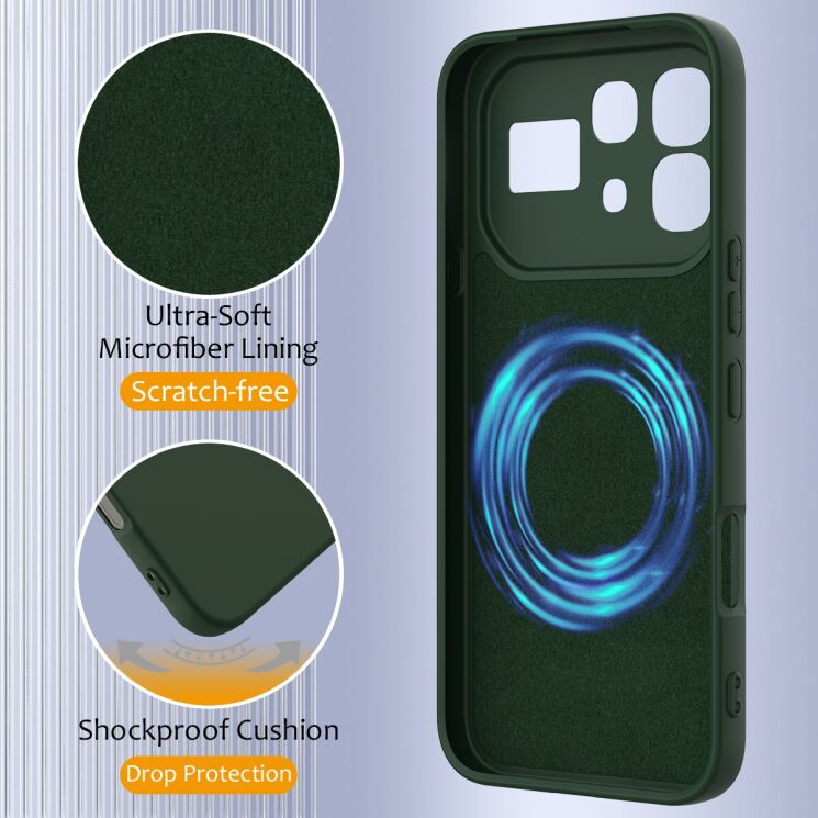 Захисний чохол Deexe Silicone Case with MagSafe для Infinix Note 60 Pro / Note 60 - Black: фото 8 з 9