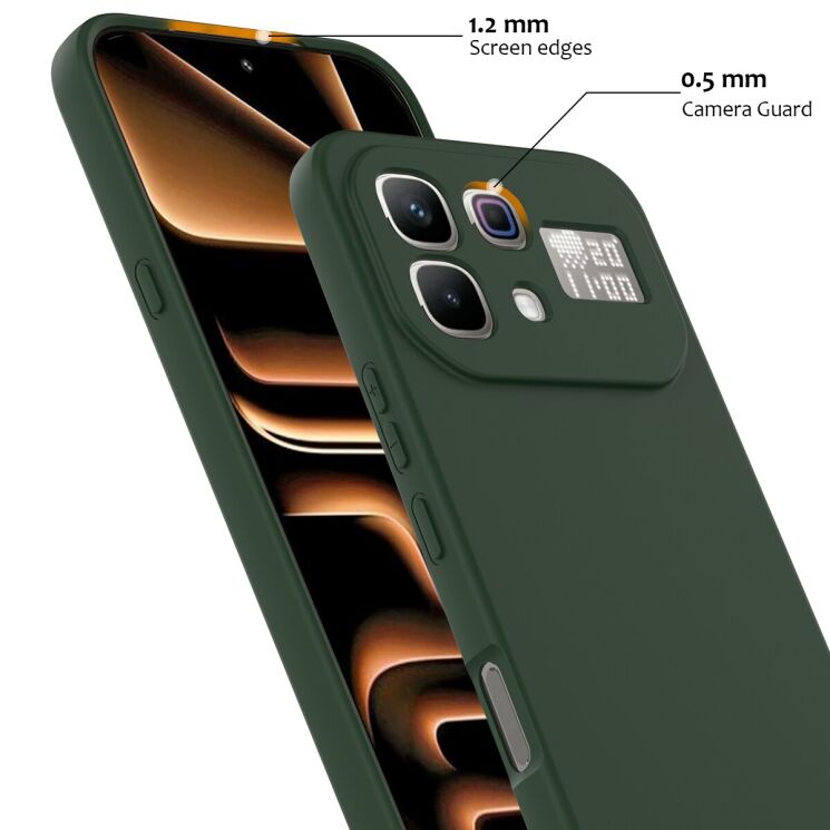 Захисний чохол Deexe Silicone Case with MagSafe для Infinix Note 60 Pro / Note 60 - Black: фото 7 з 9