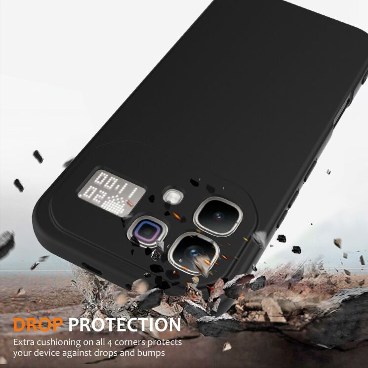 Захисний чохол Deexe Silicone Case with MagSafe для Infinix Note 60 Pro / Note 60 - Black: фото 3 з 9