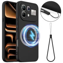Защитный чехол Deexe Silicone Case with MagSafe для Infinix Note 60 Pro / Note 60 - Black: фото 1 из 9