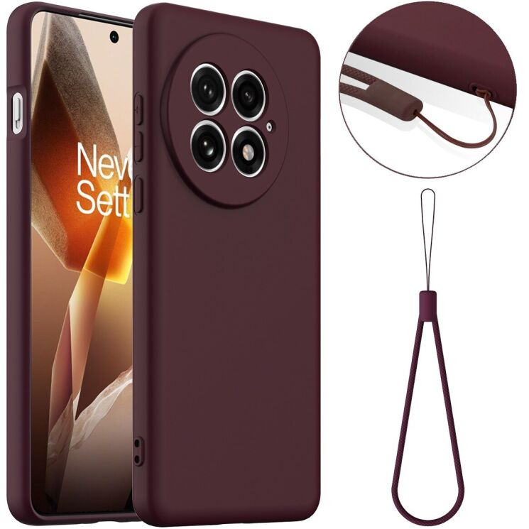 Защитный чехол Deexe Silicone Case with MagSafe для OnePlus 13 - Wine Red: фото 2 из 9