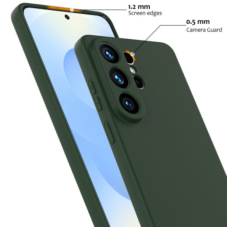 Защитный чехол Deexe Silicone Case with MagSafe для Samsung Galaxy S26 Ultra - Dark Blue: фото 7 из 9