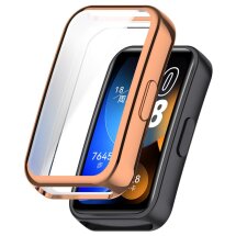Защитный чехол Deexe Silicone Frame для Huawei Band 8 / 9 - Rose Gold: фото 1 из 8