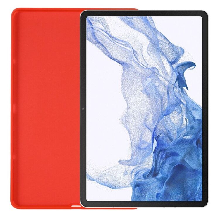 Защитный чехол Deexe Silicone Shell для Samsung Galaxy Tab S7 (T870/875) / S8 (X700/706) - Red: фото 4 из 12