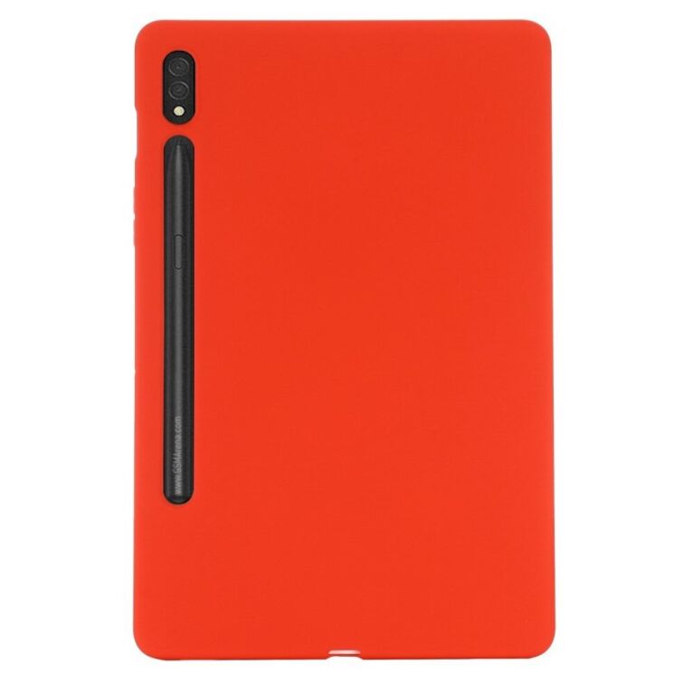 Защитный чехол Deexe Silicone Shell для Samsung Galaxy Tab S7 (T870/875) / S8 (X700/706) - Red: фото 3 из 12