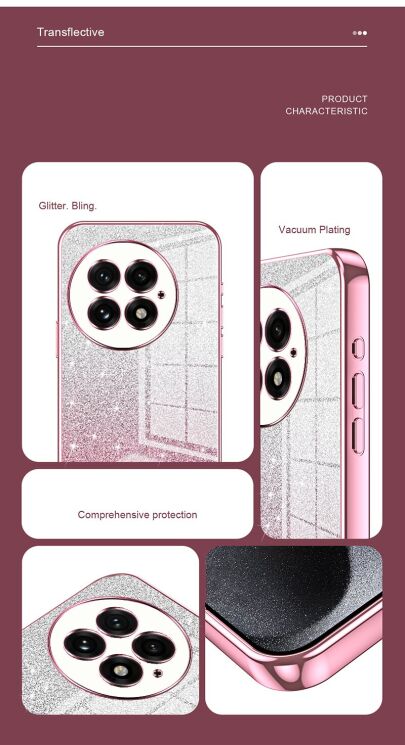 Захисний чохол Deexe Sparkles Cover для OnePlus 13 - Pink: фото 8 з 10