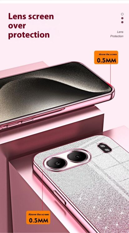 Захисний чохол Deexe Sparkles Cover для OnePlus Nord 4 - Pink: фото 5 з 10