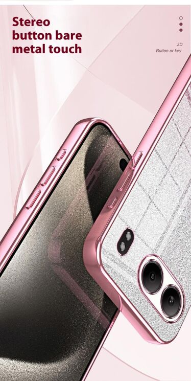Захисний чохол Deexe Sparkles Cover для OnePlus Nord 4 - Pink: фото 4 з 10