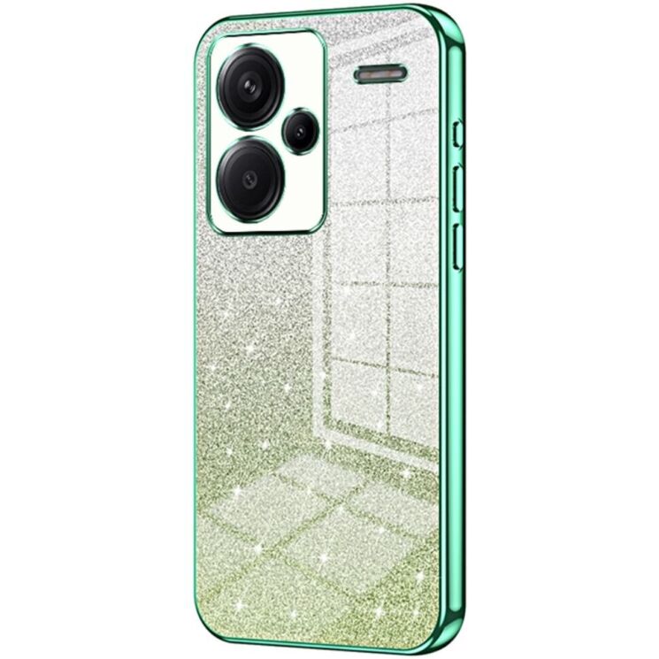 Защитный чехол Deexe Sparkles Cover для Xiaomi Redmi Note 13 Pro+ - Green: фото 1 из 7