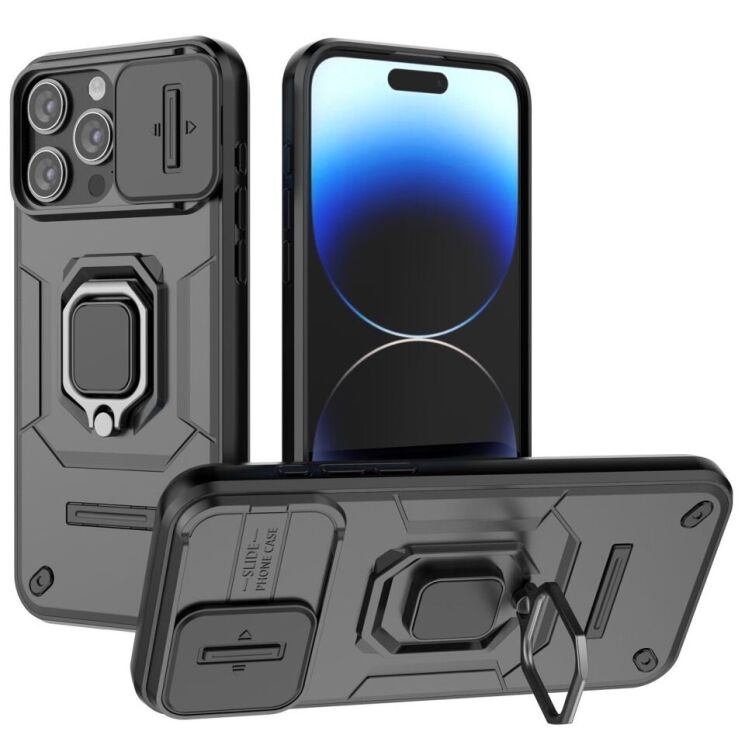 Защитный чехол Deexe Stellar Shield для Apple iPhone 15 Pro Max - Black: фото 1 из 9