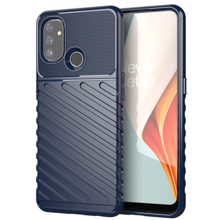 Защитный чехол Deexe Thunder Series для OnePlus Nord N100 - Blue: фото 1 из 11