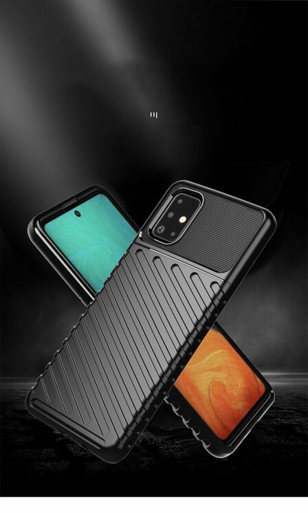 Защитный чехол Deexe Thunder Series для Samsung Galaxy A71 - Black: фото 3 из 13