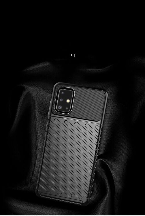 Защитный чехол Deexe Thunder Series для Samsung Galaxy A71 - Black: фото 5 из 13