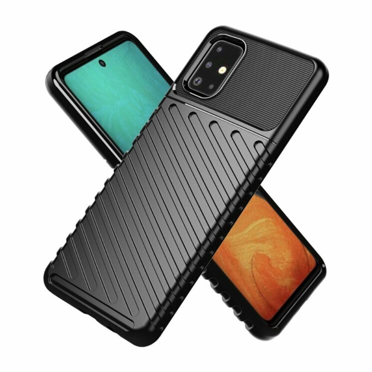 Защитный чехол Deexe Thunder Series для Samsung Galaxy A71 - Black: фото 2 из 13