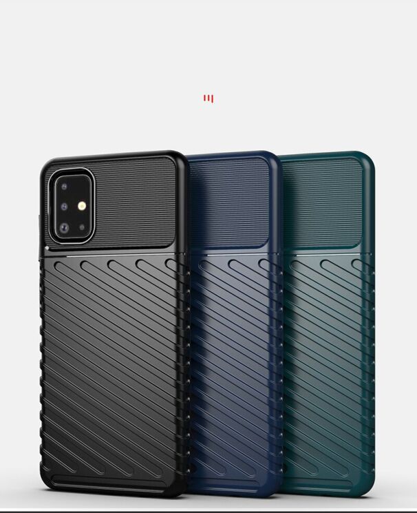 Защитный чехол Deexe Thunder Series для Samsung Galaxy A71 - Black: фото 4 из 13