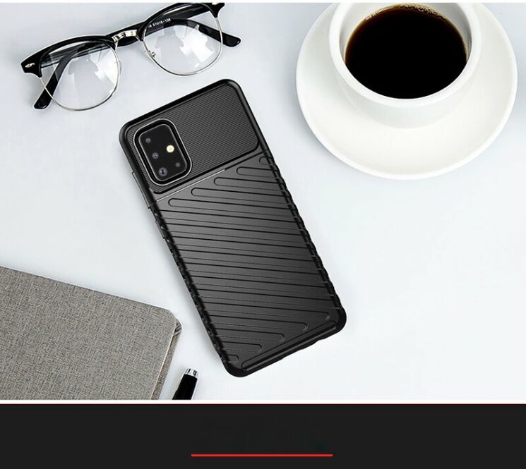 Защитный чехол Deexe Thunder Series для Samsung Galaxy A71 - Black: фото 13 из 13