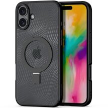 Защитный чехол DUX DUCIS Aimo Mag Series with Folding Stand для Apple iPhone 16 - Black: фото 1 из 17