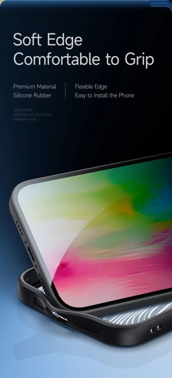 Защитный чехол DUX DUCIS Aimo Mag Series with Folding Stand для Apple iPhone 16 - Black: фото 13 из 17
