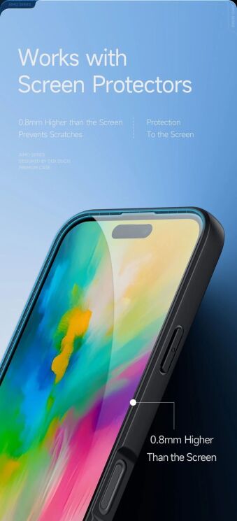 Защитный чехол DUX DUCIS Aimo Mag Series with Folding Stand для Apple iPhone 16 - Black: фото 12 из 17