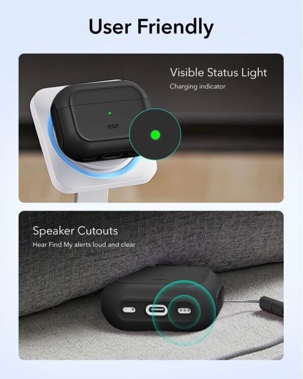 Защитный чехол ESR Orbit Halolock для AirPods Pro 3 (4894240289105) - Black: фото 7 из 8