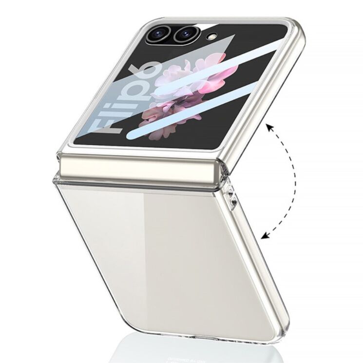 Защитный чехол GKK Translucent для Samsung Galaxy Flip 6 - Transparent Purple: фото 5 из 8