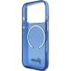 Защитный чехол Guess IML Script Metal MagSafe для iPhone 17 Pro Max (GUHMP17X5HTCSMSB) - Blue (402880L). Фото 7 из 9