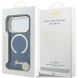 Защитный чехол Guess IML Script Metal MagSafe для iPhone 17 Pro Max (GUHMP17X5HTCSMSB) - Blue (402880L). Фото 8 из 9