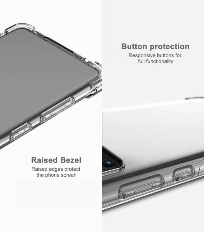 Защитный чехол IMAK Airbag MAX Case для Xiaomi Redmi Note 14 Pro 5G / Poco X7 - Transparent Black: фото 9 из 11