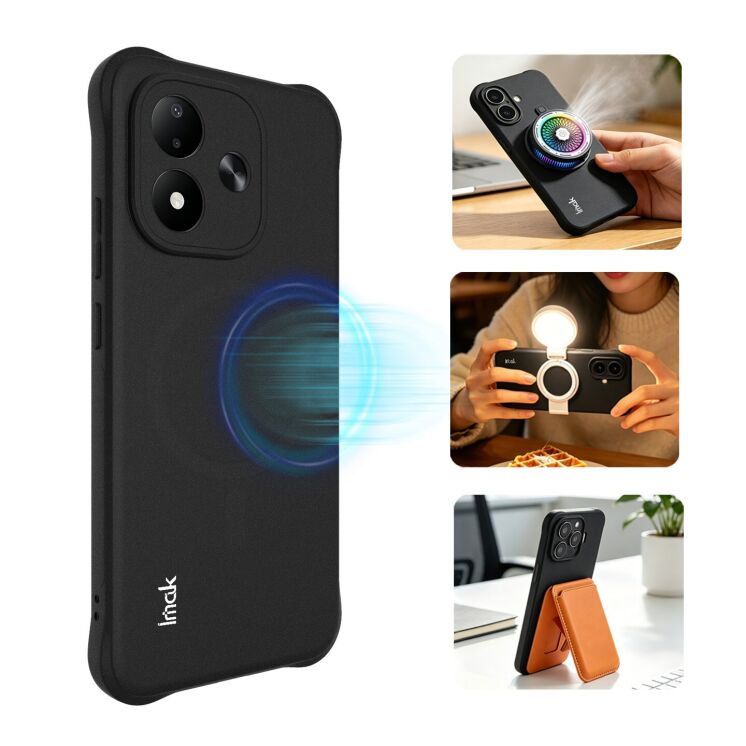 Защитный чехол IMAK Airbag Sand Case with MagSafe для Xiaomi Redmi Note 17 (4G/5G) - Matte Black (430034MB) Защитный чехол IMAK Airbag Sand Case with MagSafe для Xiaomi Redmi Note 17 (4G/5G) - Matte Black: фото 3 из 11