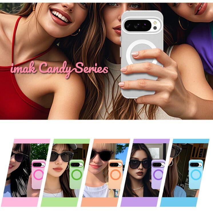 Захисний чохол IMAK Candy Series Magnetic для Google Pixel 10 / 10 Pro - Blue: фото 8 з 9