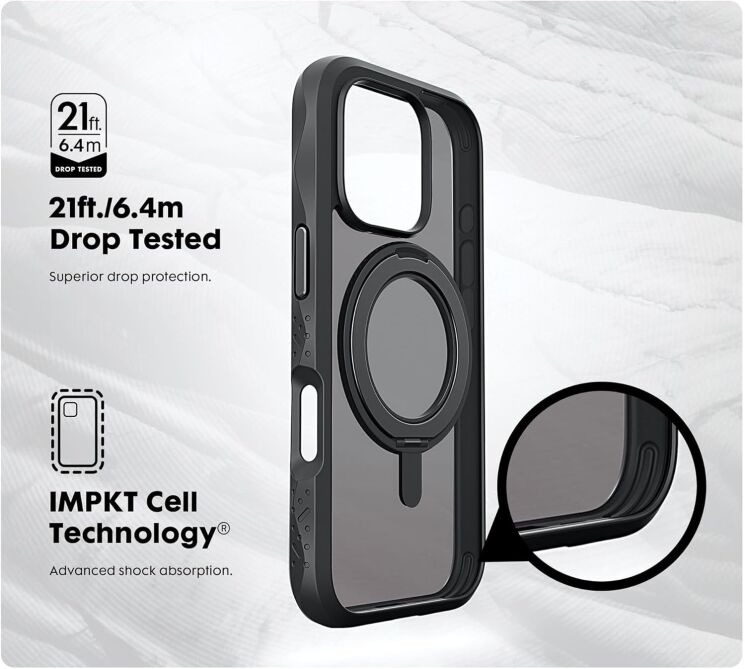 Защитный чехол Laut CRYSTAL MATTER для Apple iPhone 16 Pro Max - Black: фото 13 из 14