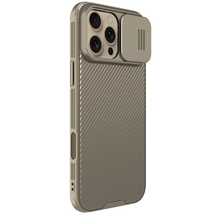 Захисний чохол NILLKIN CamShield Pro для Apple iPhone 16 Pro Max - Gold: фото 3 з 17