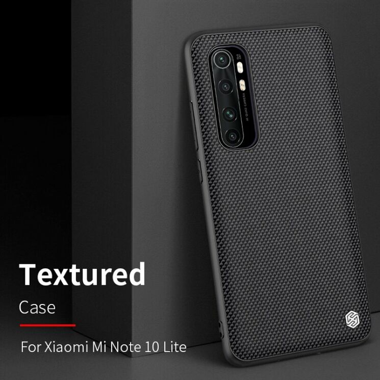 Защитный чехол NILLKIN Textured Hybrid Case для Xiaomi Mi Note 10 Lite - Black: фото 1 из 17
