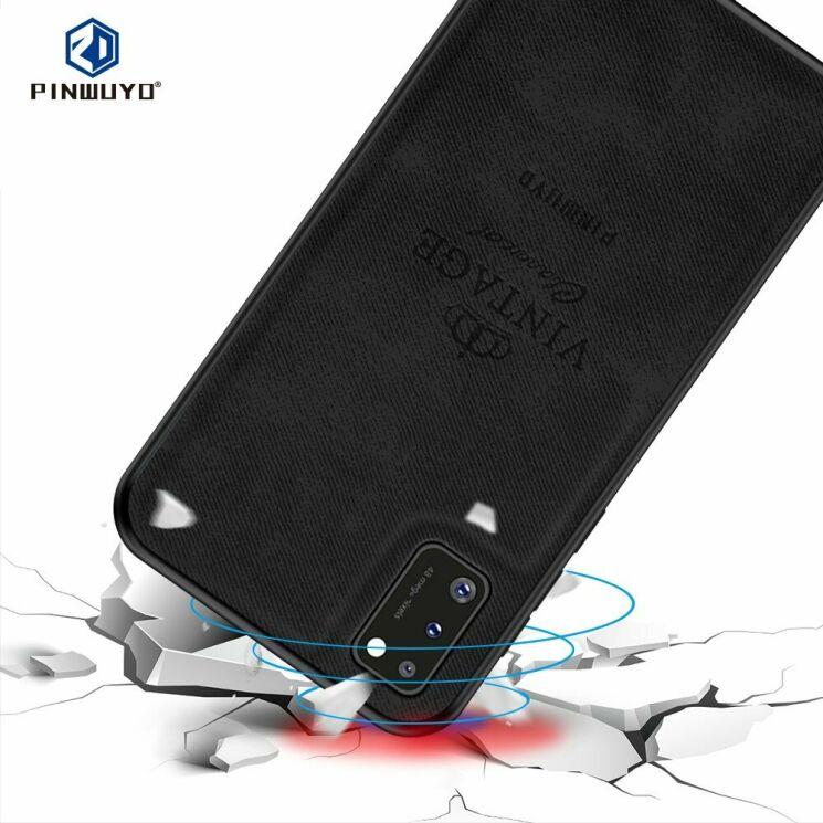 Защитный чехол PINWUYO Vintage Series для Samsung Galaxy A41 (A415) - Black: фото 2 из 13