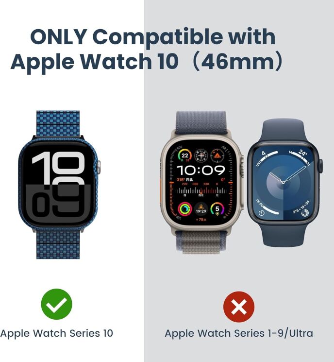 Захисний чохол Pitaka Air (FW) для Apple Watch 10 / 11 46 mm (AWB2401) - Black / Grey: фото 4 з 10